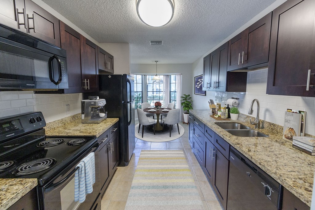 Kitchen with Dark Cabinets